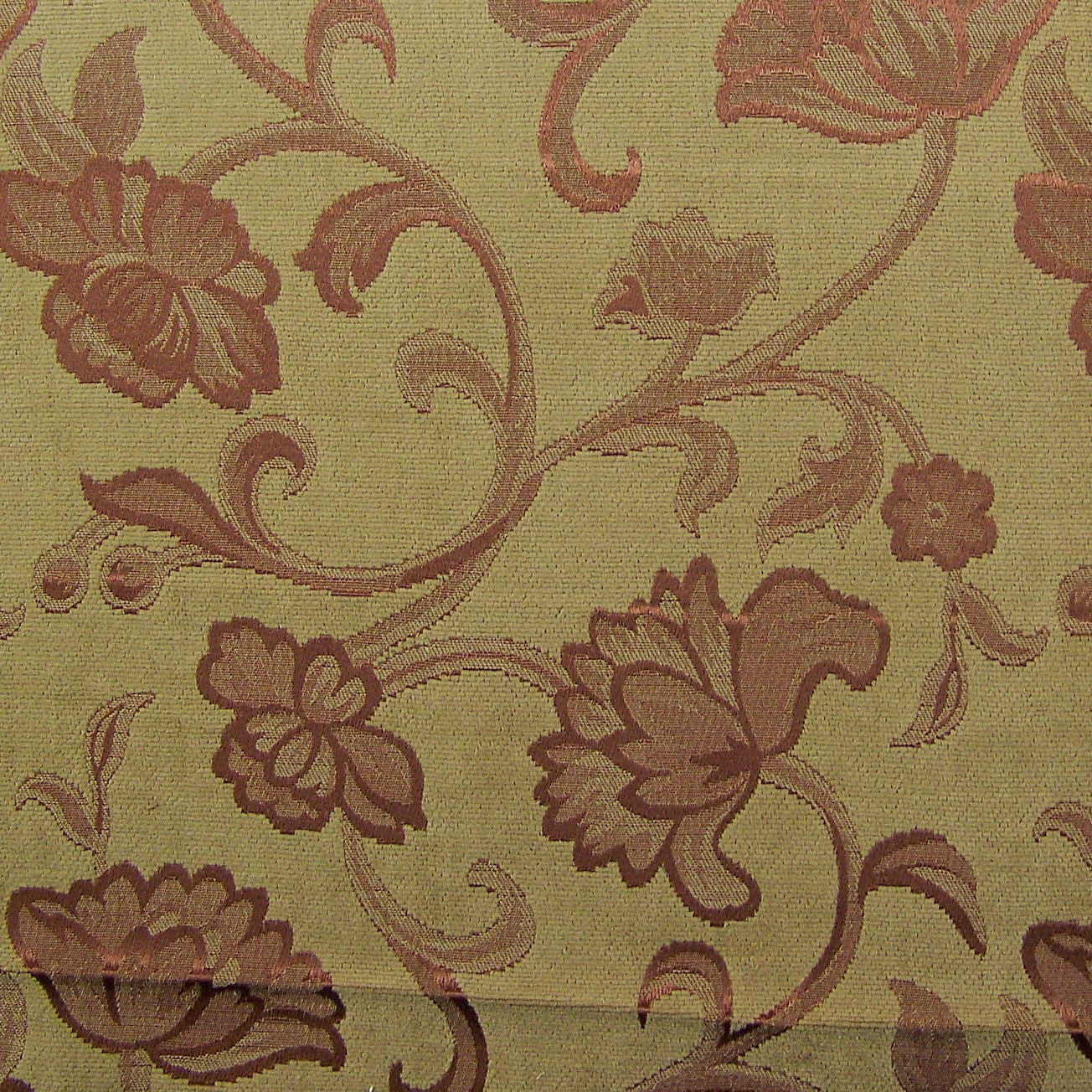 Upholstery Fabric Botanical Chenille Veranda Olive Toto Fabrics