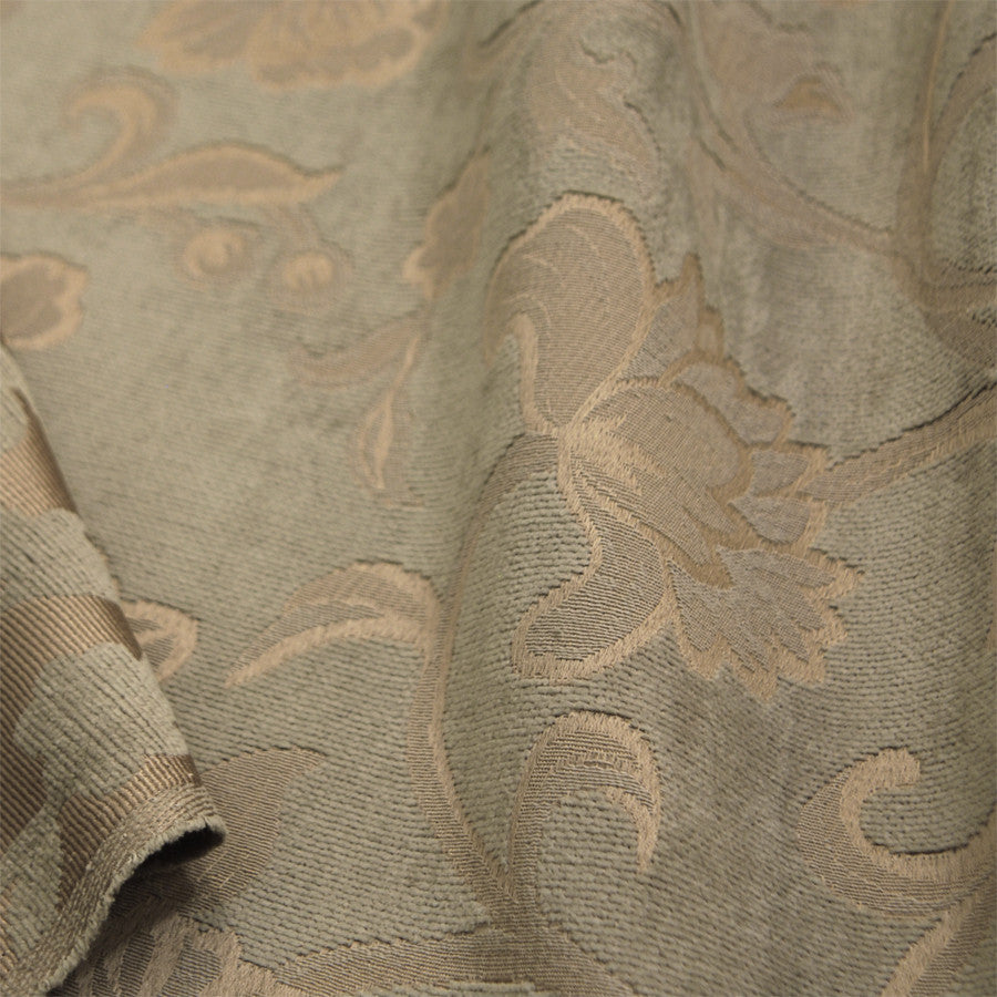 Upholstery Fabric Botanical Chenille Veranda Quartz Toto Fabrics