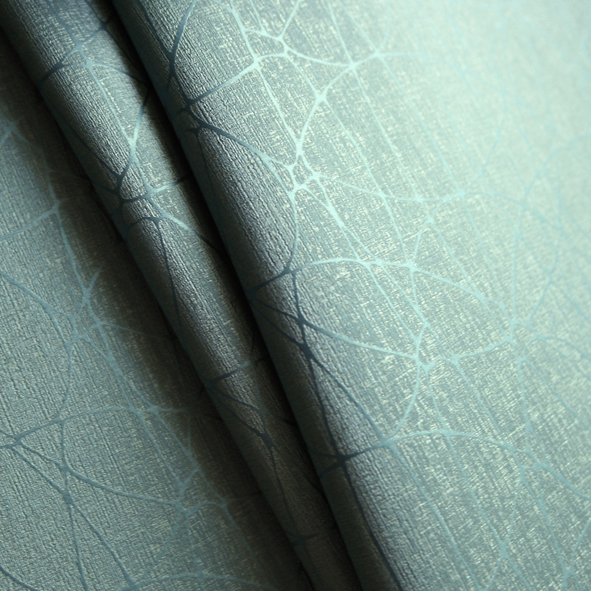 Remnant of Webscape Turquoise Upholstery Vinyl