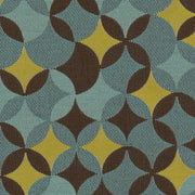 Upholstery Fabric Colorful Overlapping Circle Whirl Azure Toto Fabrics