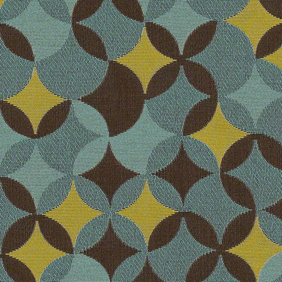 Upholstery Fabric Colorful Overlapping Circle Whirl Azure Toto Fabrics