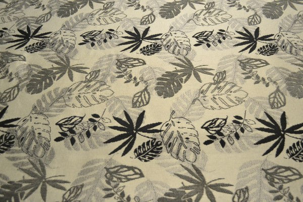 Wind Drift Oreo Fall Botanical Design Ivory Upholstery Fabric