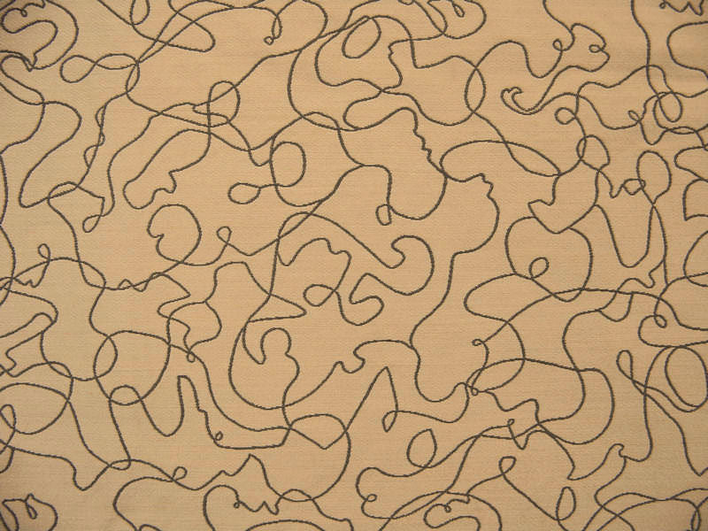 Wire Chalk Graphite Vermicular Double Cloth Upholstery Fabric