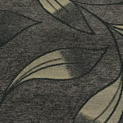 True Textiles Upholstery Fabric Botanical Chenille Wynn Gunmetal Toto Fabrics