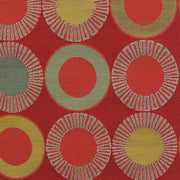 Arc-Com Fabrics Upholstery Fabric Circle Design Yoyo Cherry Toto Fabrics