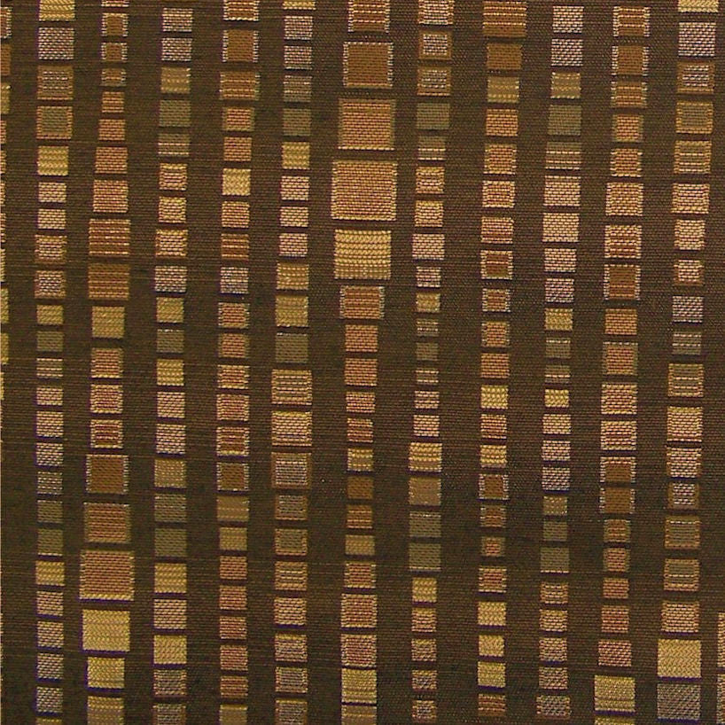 Upholstery Fabric Geometric Squares Zari Tiger Eye Toto Fabrics