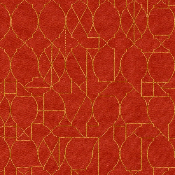 Maharam Vestige Jig Orange Upholstery Fabric